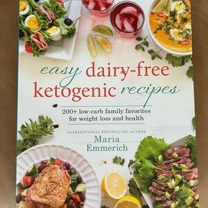 Easy Dairy-Free Ketogenic Recipes cookbook by Maria Emmerich. *LIKE NEW*